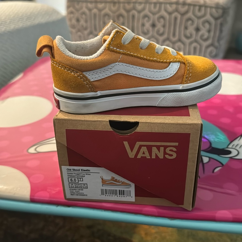 Golden Vans size 6c